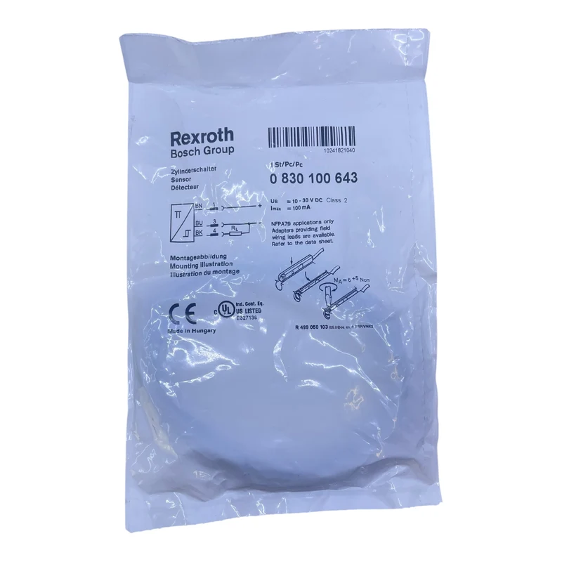 Rexroth Zylinderschalter Sensor 0 830 100 643 Zylinderschalter von Rexroth