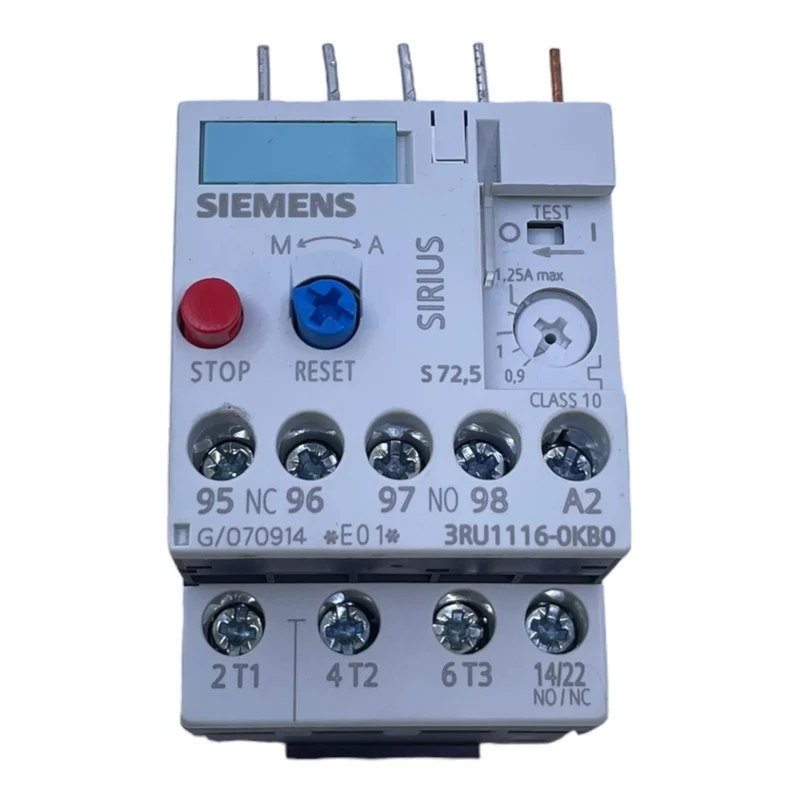 Siemens 3RU1116-0KB0 Überlastrelais 0,9…1,25A 6,6 W 6 kV 3-polig 690V bei AC-3
