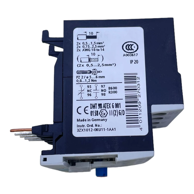 Siemens 3RU1116-0KB0 Überlastrelais 0,9…1,25A 6,6 W 6 kV 3-polig 690V bei AC-3