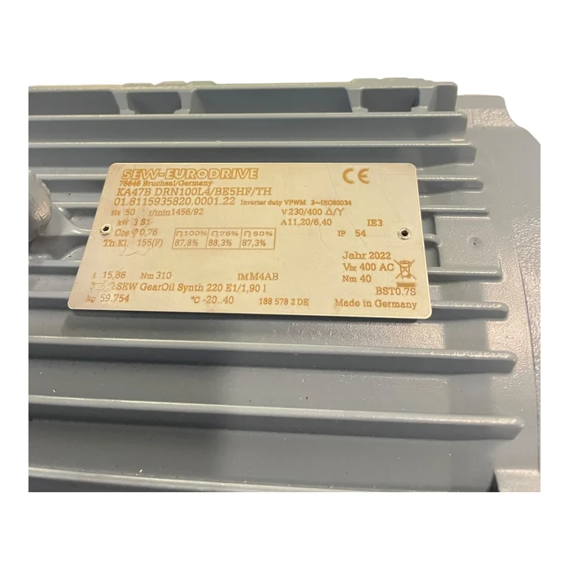 SEW Getriebemotor 3kW KA47BDRN100L4/BE5HF/TH für den Industrie Bereich