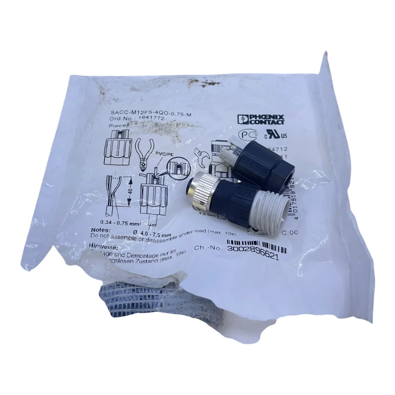 Phoenix Contact Sensor-/Aktor-Steckverbinder SACC-M12FS-4QO-0.75-M Industrie