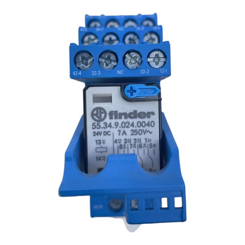 Finder Steckrelais mit Sockel 24V 55.34.9.024.0040 für den Industriellen Nutzen