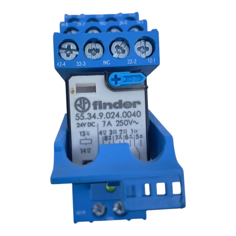 Finder Steckrelais mit Sockel 24V 55.34.8.230.0040 für den Industriellen Nutzen