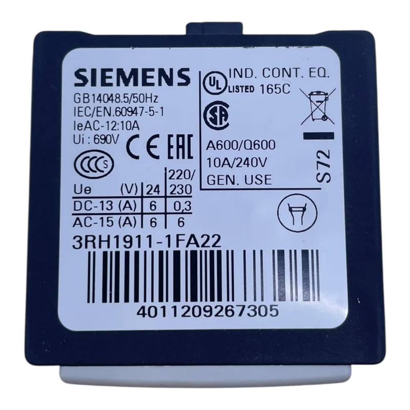Siemens Hilfsschalterblock 3RH1911-1FA22 VE: 2stk für den Industriellen Einsatz