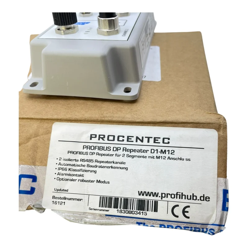 Procentec D1-M12 Profibus DP Repeater für den industriellen Einsatz - Repeater