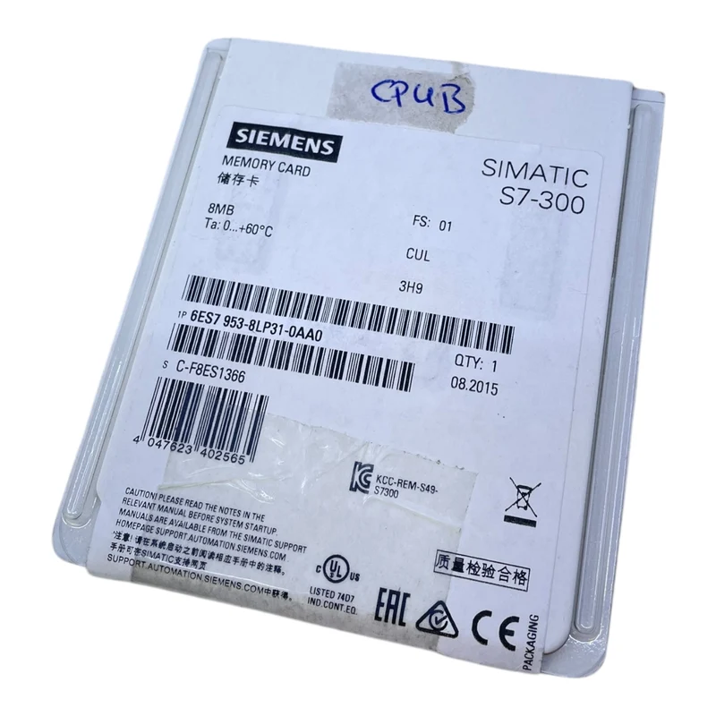 Siemens 6ES7953-8LP31-0AA0 Micro-Speicherkarte 8MB für den industriellen Einsatz