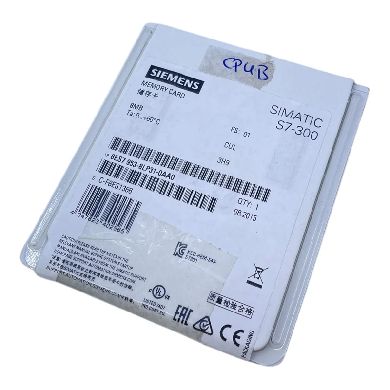 Siemens 6ES7953-8LP31-0AA0 Micro-Speicherkarte 8MB für den industriellen Einsatz