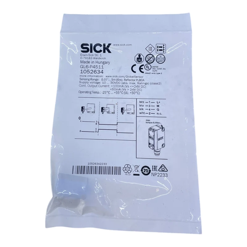 Sick GL6-P4511 Kubisch Optischer Sensor 1052634 - für den industriellen Einsatz
