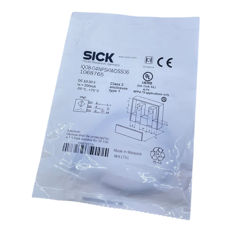 Sick IQ08-04NPSKWDSS06 Näherungssensor Induktiv 1068765 industriellen Einsatz