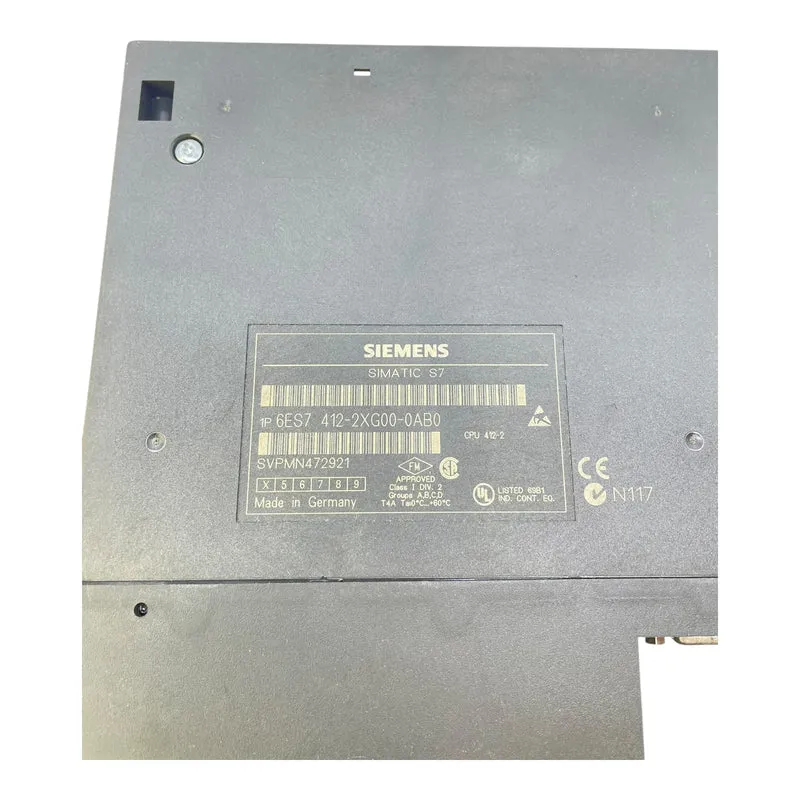 Siemens 6ES7412-2XG00-0AB0 Zentralbaugruppe für industriellen Einsatz Baugruppe