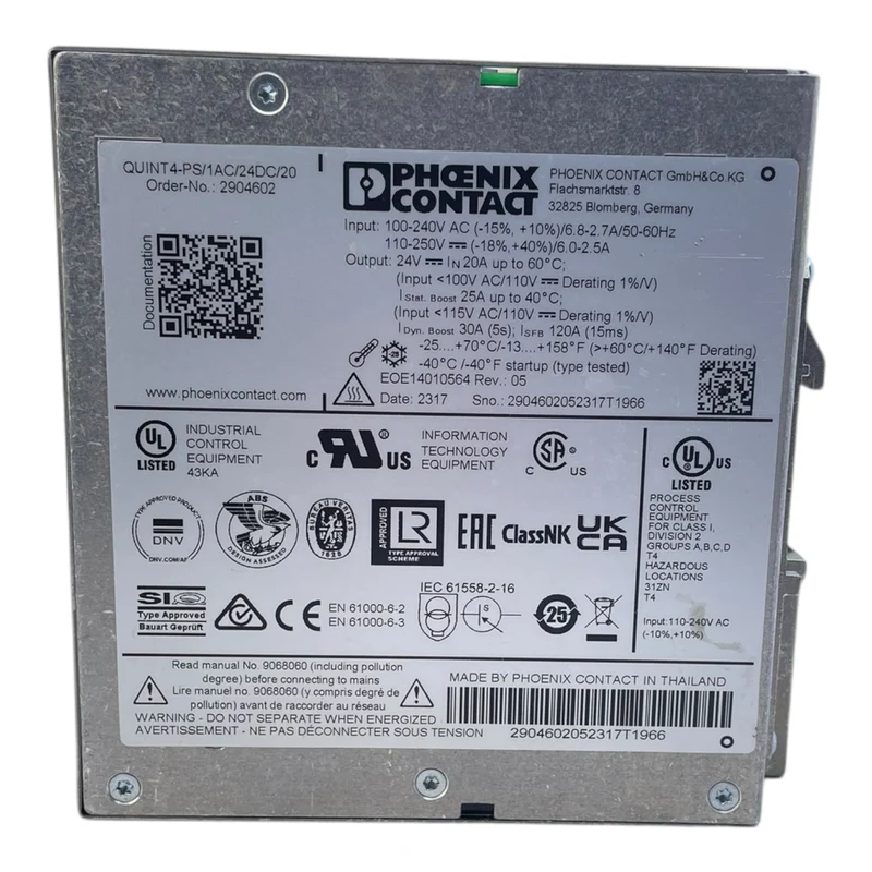 Phoenix Contact QUINT4-PS/1AC/24DC/20 Hutschienen-Netzteil 2904602 industriell