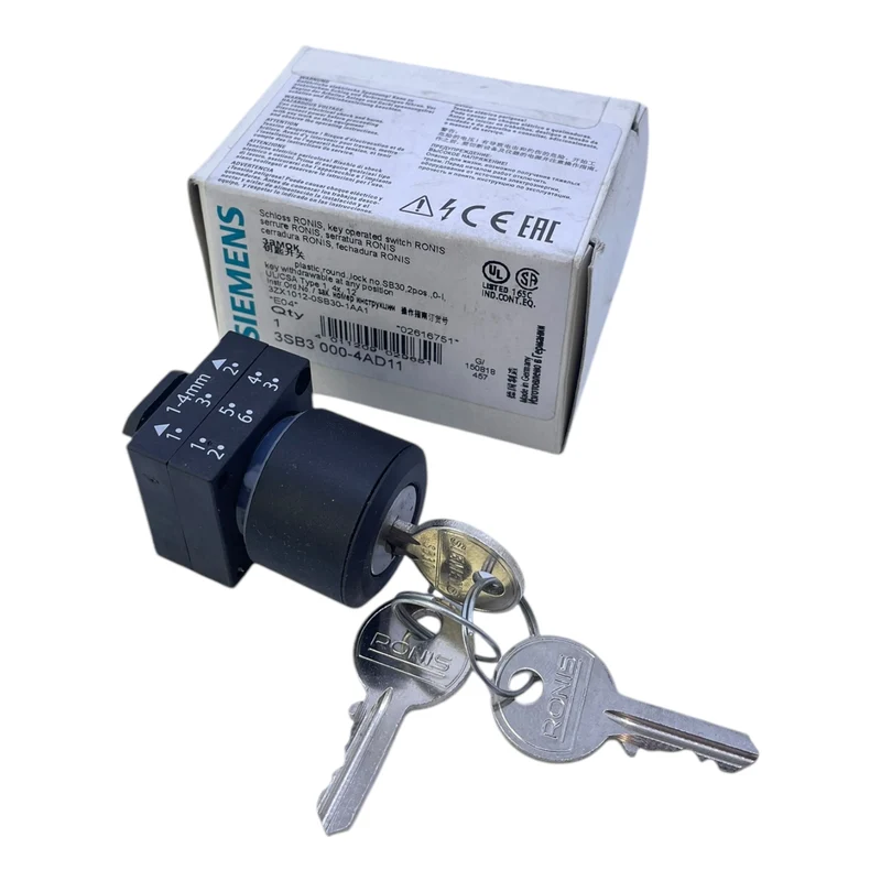 Siemens 3SB3000-4AD11 Schlüsselschalter für industriellen Einsatz Schalter