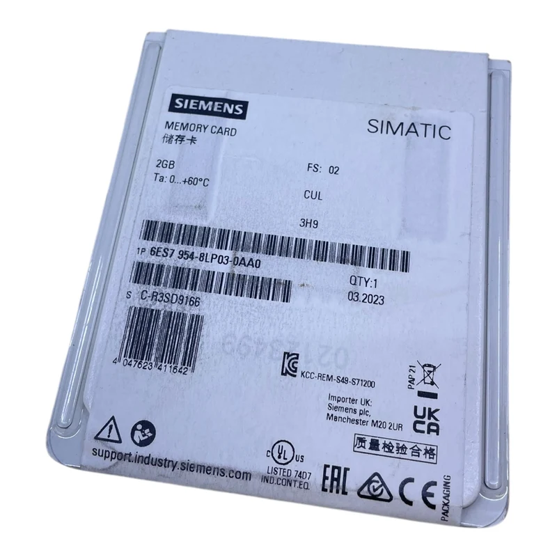 Siemens 6ES7954-8LP03-0AA0 Speicherkarte 2GB für industriellen Einsatz