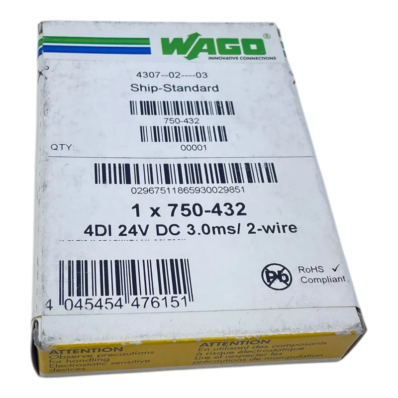 Wago 750-432 SPS-E/A Modul für E/A-System 4DI 24V DC für industriellen Einsatz