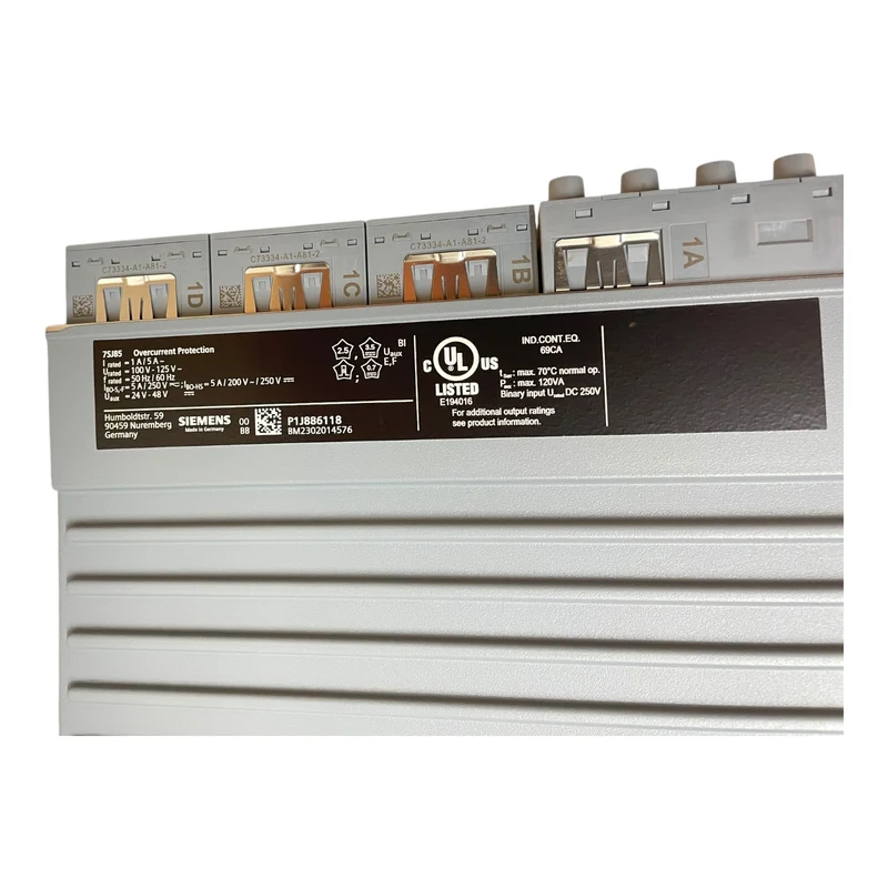 Siemens P1J886118 7SJ85 SIPROTEC Überstromzeitschutz für industriellen Einsatz