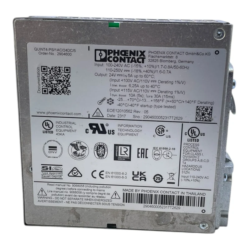 Phoenix Contact QUINT4-PS/1AC/24DC/5 Hutschienen-Netzteil 2904600 industriell