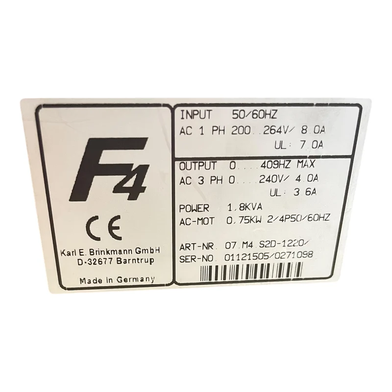 KEB Frequenzumrichter 0,75kW 07.M4.S2D-1220 Umrichter für industriellen Einsatz