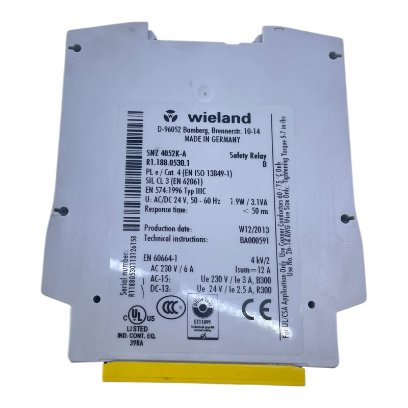 Wieland SNZ 4052K Sicherheitsrelais Wieland SNZ 4052K Sicherheitsrelais Wieland