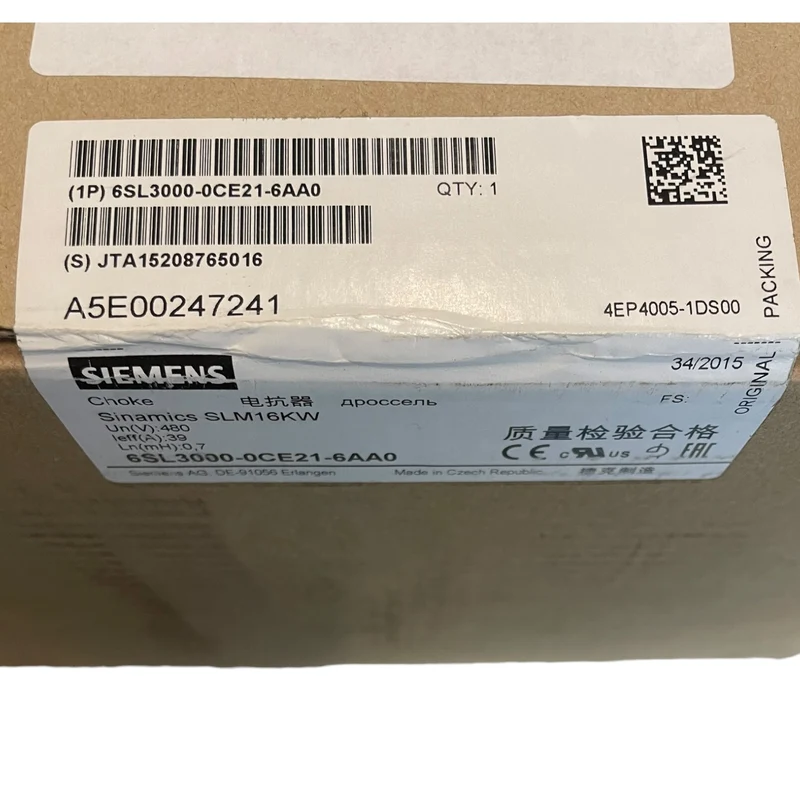 Siemens 6SL3000-0CE21-6AA0 SINAMICS Netzdrossel für 16kW Smart Line Modul