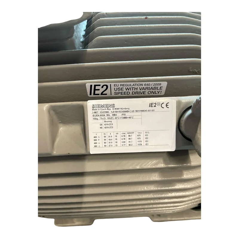 Siemens Elektromotor 15kW 400V 975U/m 1LE15011EC434AB4 für industriellen Einsatz