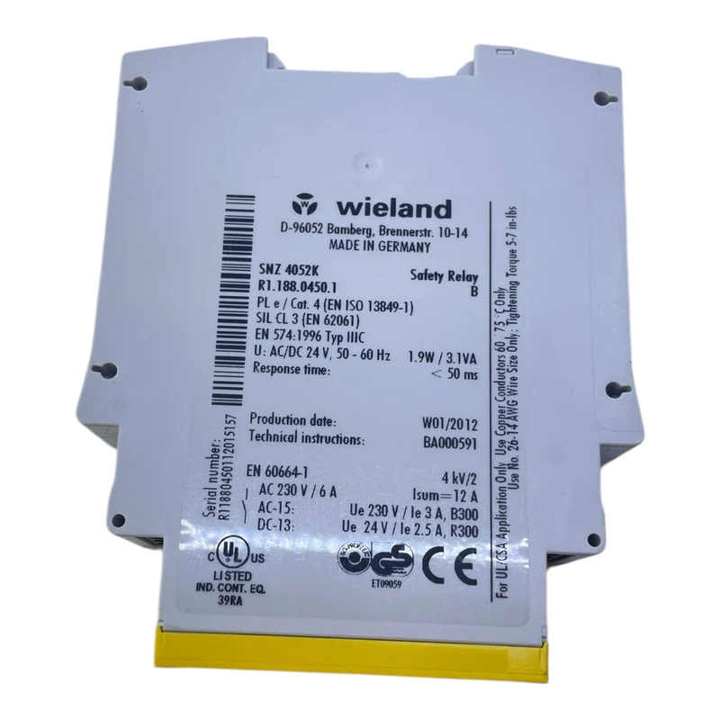 Wieland SNZ4052K Sicherheitsrelais Wieland SNZ4052K Sicherheitsrelais SNZ4052K