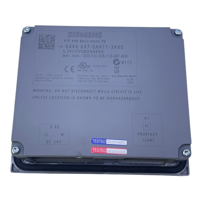 Siemens 6AV6647-0AA11-3AX0 Basic mono PN KTO 400 Bedieneinheit