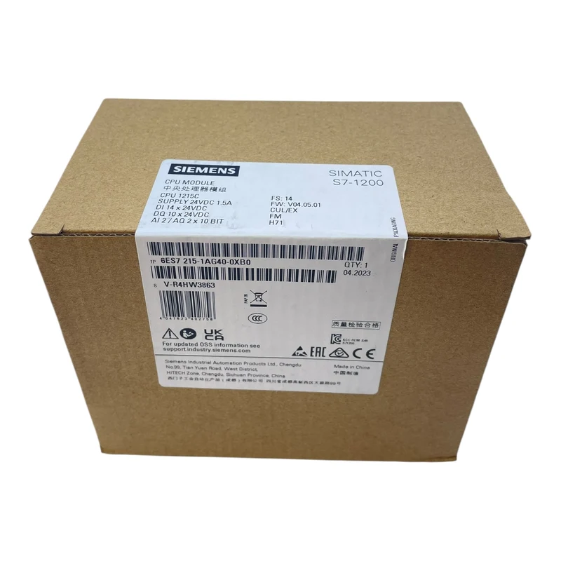 Siemens 6ES7215-1AG40-0XB0 CPU Modul S7-1200 1215C für industriellen Einsatz
