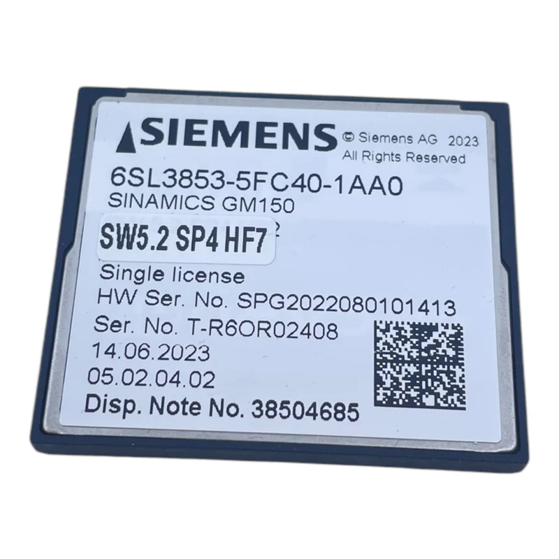 Siemens 6SL3853-5FC40-1AA0 SINAMICS GM150 Software für industriellen Einsatz