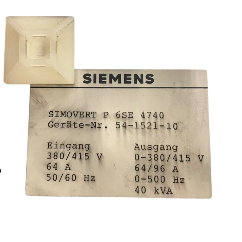 Siemens Frequenzumrichter SIMOVERT P 40kVA 500Hz 6SE4740 Umrichter 6SE4740