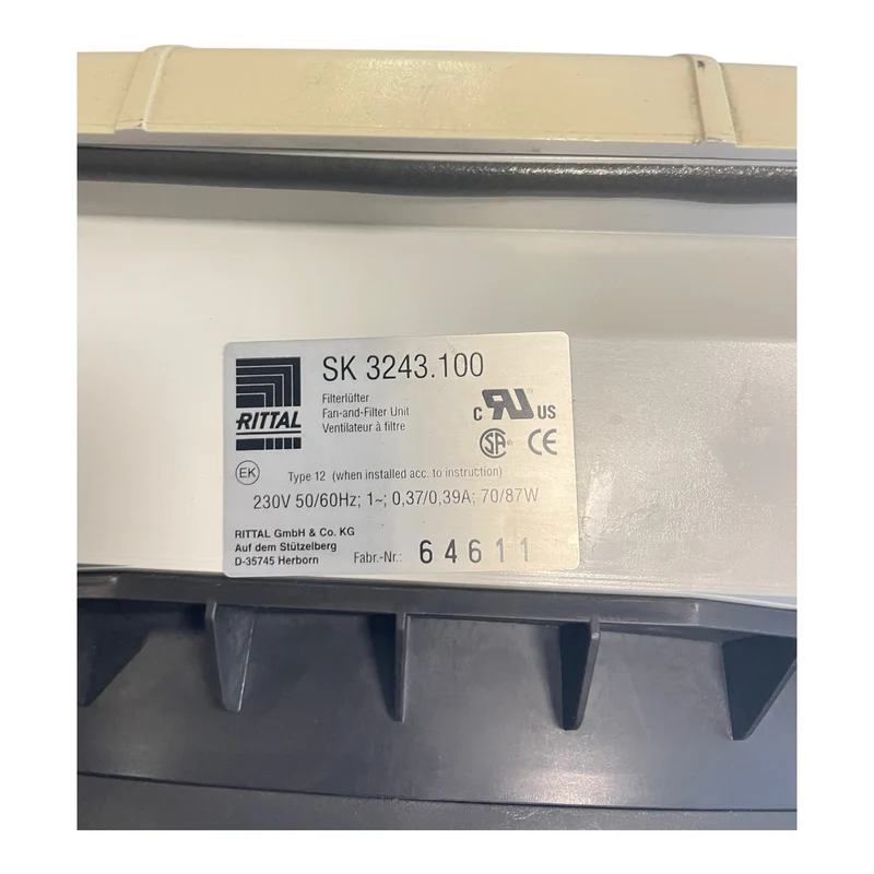 Rittal SK 3243.100 Filterlüfter 230V 50/60Hz 70/87W für industriellen Einsatz