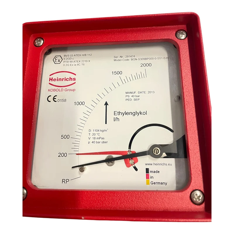 Heinrichs BGN-S309BP000-0-S51-0-H Durchflussmesser für industriellen Einsatz