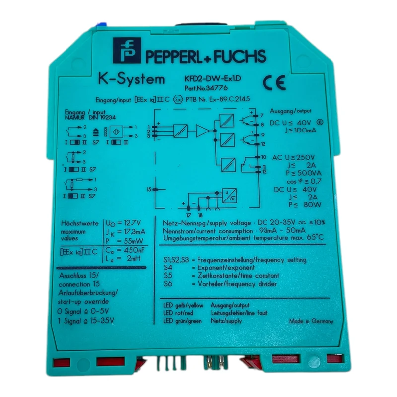 Pepperl+Fuchs KFD2-DW-Ex1.D Drehzahlwächter 34776 Pepperl+Fuchs KFD2-DW-Ex1.D