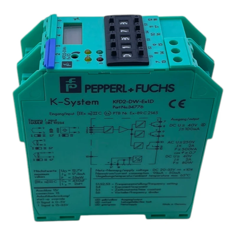 Pepperl+Fuchs KFD2-DW-Ex1.D Drehzahlwächter 34776 Pepperl+Fuchs KFD2-DW-Ex1.D