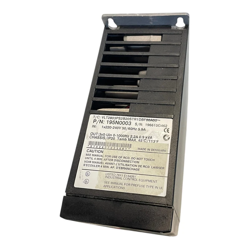 Danfoss 195N0003 Frequenzumrichter 0,9kVA VLT2803PS2B20STR1DBF00A00C0 Industrie