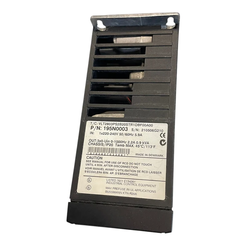 Danfoss 195N0003 Frequenzumrichter 0,9kVA VLT2803PS2B20STR1DBF00A00 Industrie