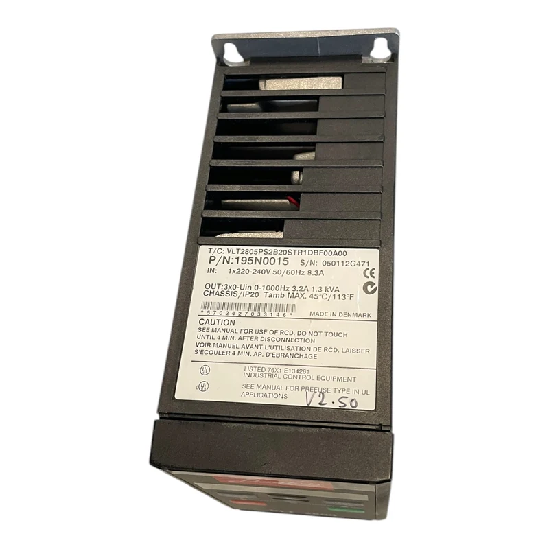 Danfoss 195N0015 Frequenzumrichter 1,3kVA VLT2805PS2B20STR1DBF00A00 Industrie