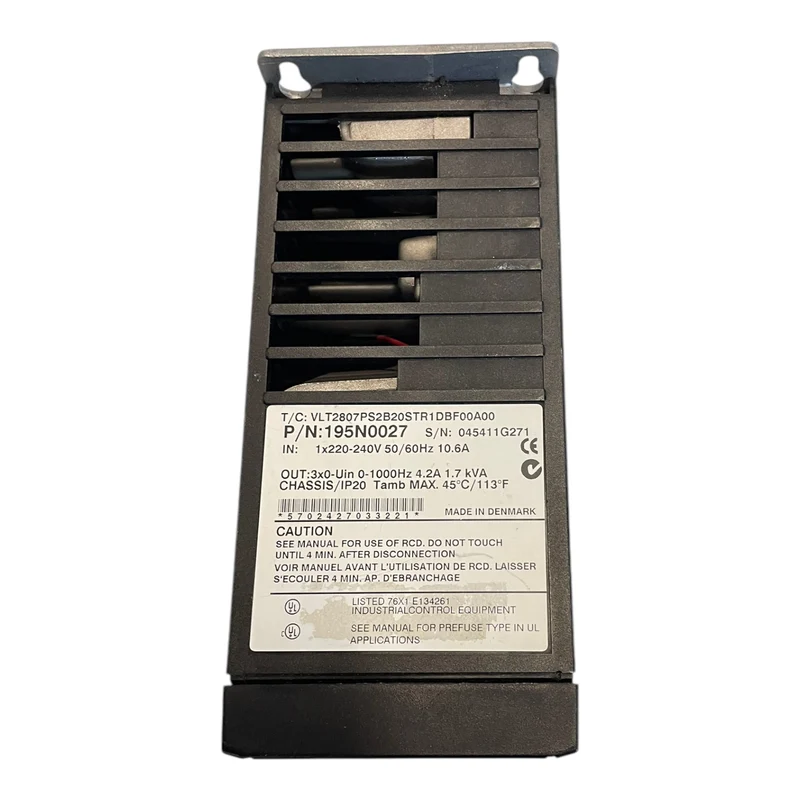 Danfoss 195N0027 Frequenzumrichter 1,7kVA VLT2807PS2B20STR1DBF00A00 Industrie