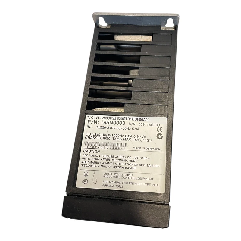 Danfoss 195N0003 Frequenzumrichter 0,9kVA VLT2803PS2B20STR1DBF00A00 Industrie