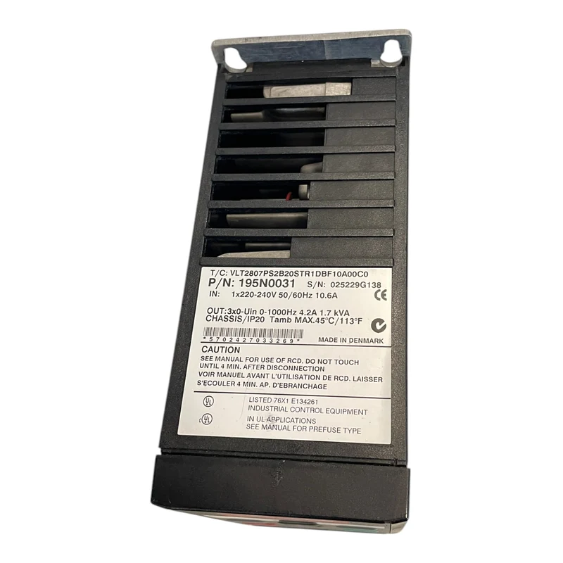 Danfoss 195N0031 Frequenzumrichter 1,7kVA VLT2807PS2B20STR1DBF10A00C0 Industrie