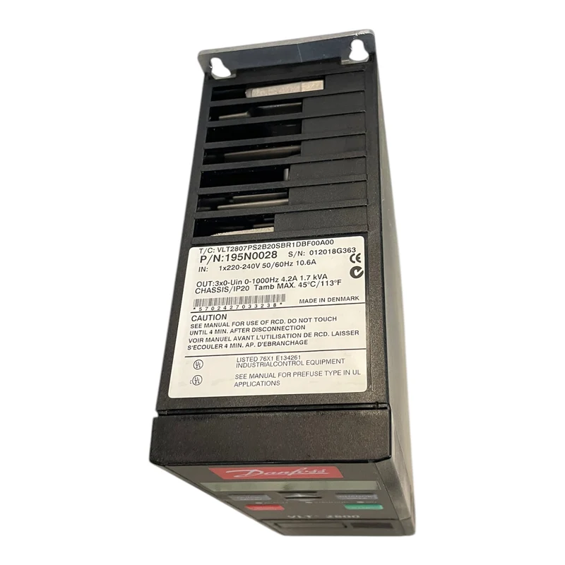 Danfoss 195N0028 Frequenzumrichter 1,7kVA VLT2807PS2B20SBR1DBF00A00 Industrie