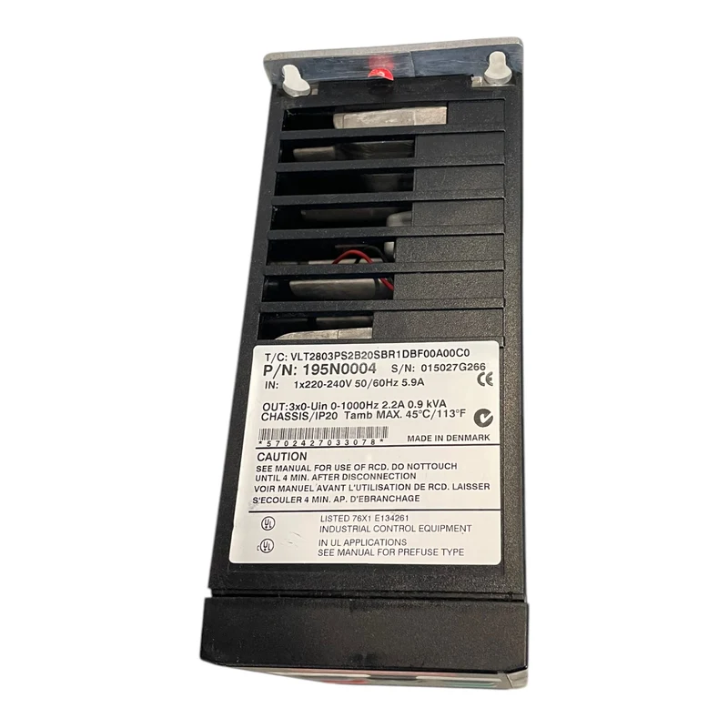 Danfoss 195N0004 Frequenzumrichter 0,9kVA VLT2803PS2B20STR1DBF10A00 Industrie
