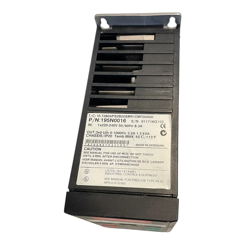 Danfoss 195N0016 Frequenzumrichter 0,9kVA VLT2803PS2B20STR1DBF10A00 Industrie
