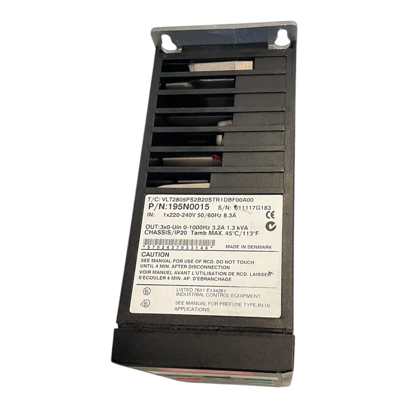 Danfoss 195N0015 Frequenzumrichter 1,3kVA VLT2805PS2B20STR1DBF00A00 Industrie
