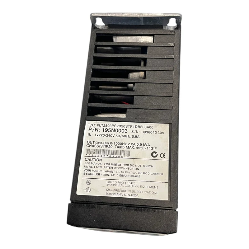 Danfoss 195N0003 Frequenzumrichter 0,9kVA VLT2803PS2B20STR1DBF00A00 Industrie