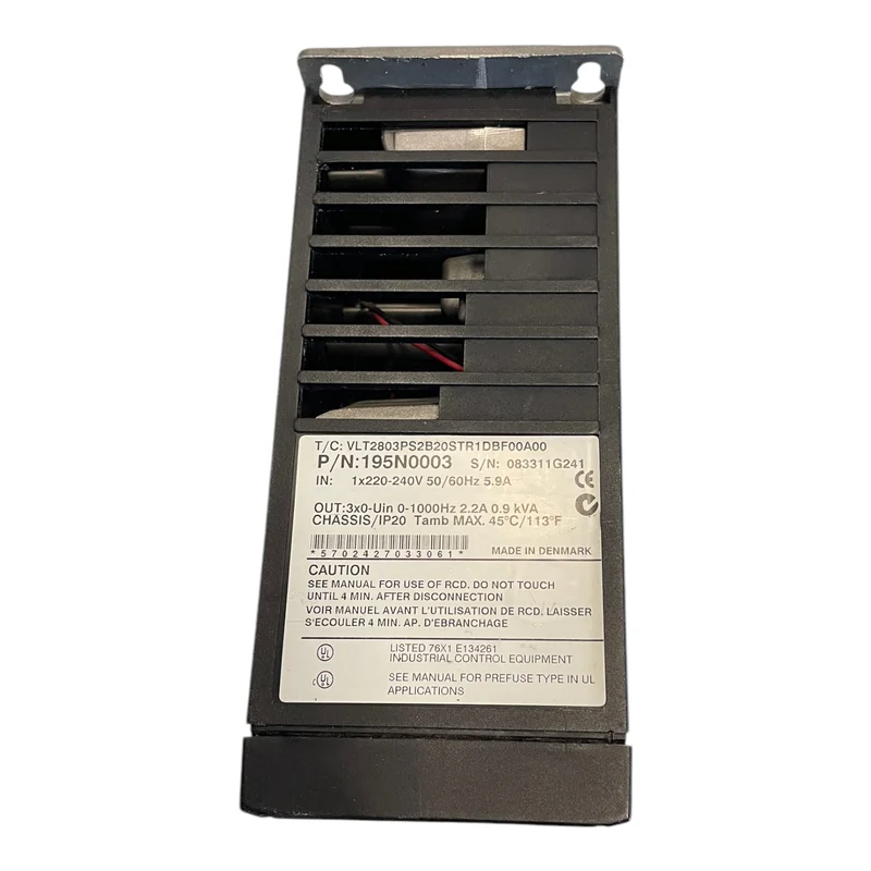Danfoss 195N0003 Frequenzumrichter 0,9kVA VLT2803PS2B20STR1DBF00A00 Industrie