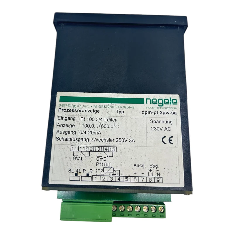 Negele dpm-pt-2gw-sa Prozessoranzeige Negele dpm-pt-2gw-sa Prozessoranzeige dpm-