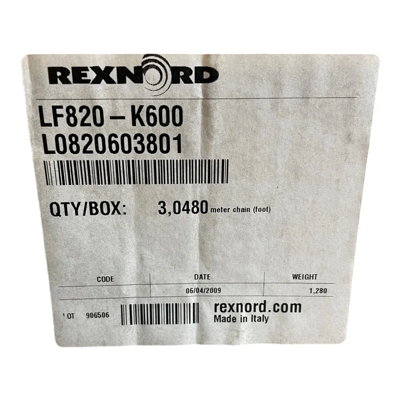 Rexnord LF820-K600 Förderkette für Industriellen Einsatz Förderkette