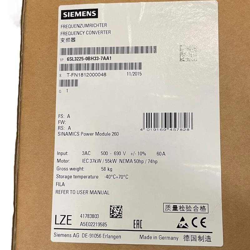 Siemens Powermodul Frequenzumrichter SINAMICS 260 6SL3225-0BH33-7AA1 SINAMICS