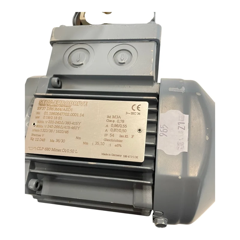SEW SF37 DR63M4/ASD1 Getriebemotor 0,18kW Ø 20mm für Industriellen Einsatz
