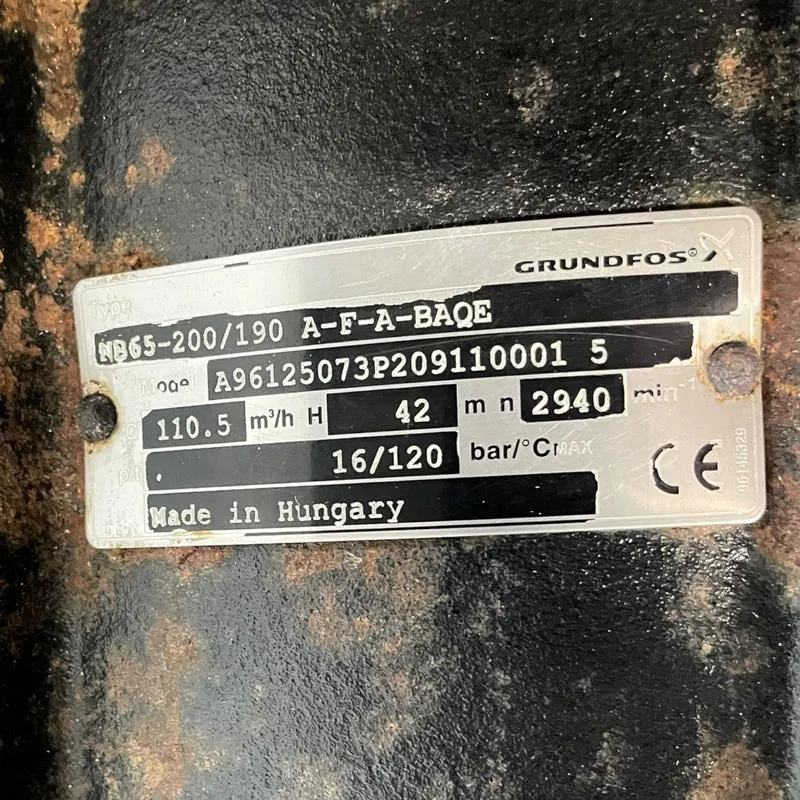 Grundfos Pumpe NB65-200/190 mit Siemens Motor 18,5kW 2940U/min B35